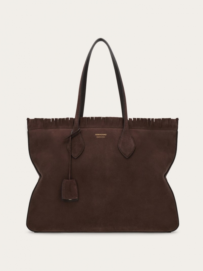 Ferragamo | Women's Tote Bag - Testa Di Moro