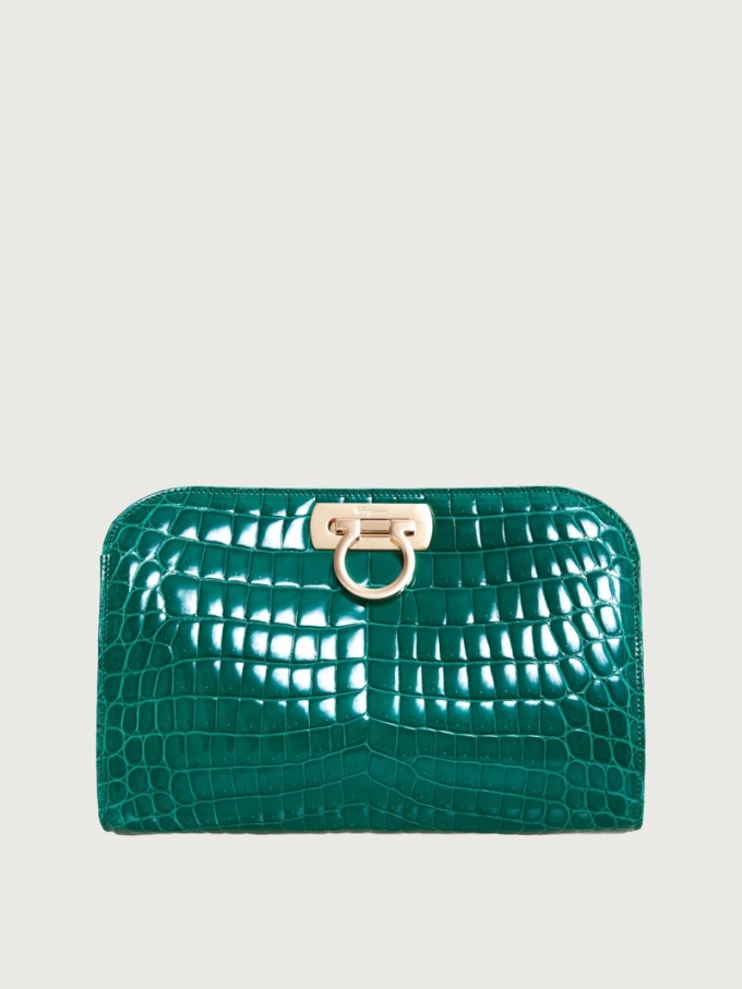 Ferragamo | Women's Diana Clutch - Emerald