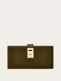 Ferragamo | Women's Hug Continental Wallet - Olive Green