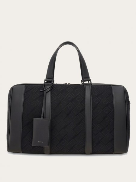 Ferragamo | Men's Monogram Duffel Bag - Black