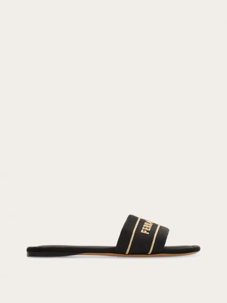 Ferragamo | Women's Slide With Logo - Black