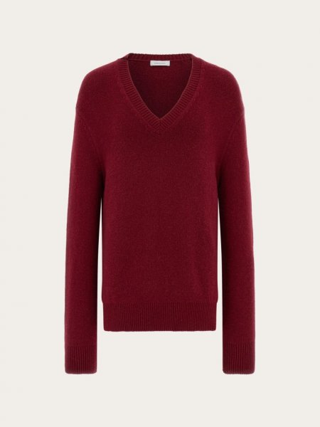 Ferragamo | Men's Cashmere Sweater - Bordeaux