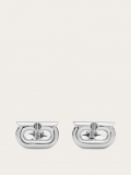 Ferragamo | Men's Gancini Cufflinks - Palladium