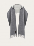 Ferragamo | Women's Hooded Scarf - Grey/Ivory