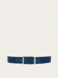 Ferragamo | Men's Reversible And Adjustable Belt - Teal Blue/Amber