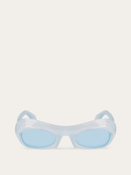 Ferragamo | Men's Sunglasses - Transparent Aqua/Grey