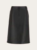 Ferragamo | Women's A-Line Midi Suede Skirt - Black