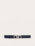 Ferragamo | Women's Adjustable Gancini Belt - Navy Blue