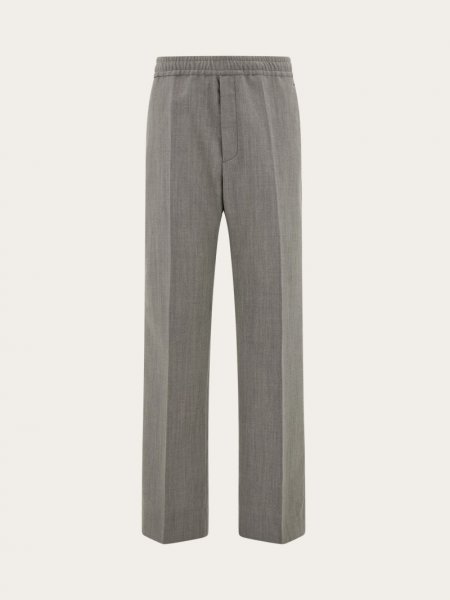 Ferragamo | Men's Drawstring Trouser - Grey Marl