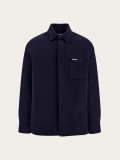 Ferragamo | Men's Cashmere-Blend Overshirt - New Navy Blue