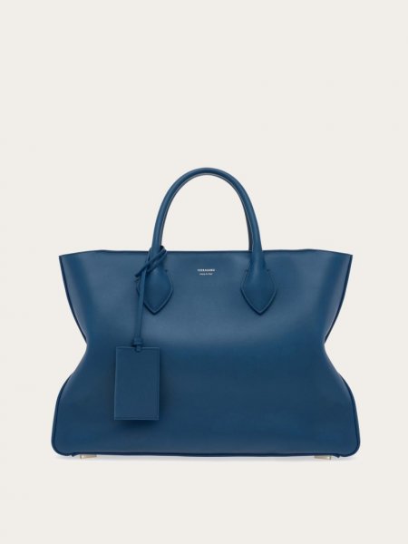 Ferragamo | Men's Tote Bag - Teal Blue