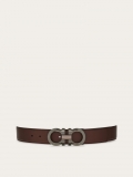 Ferragamo | Men's Reversible And Adjustable Gancini Belt - Midnight Blue/Black