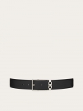 Ferragamo | Men's Reversible And Adjustable Gancini Belt - Black/Testa Di Moro