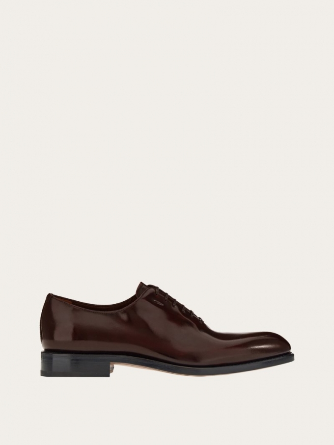 Ferragamo | Men's Tramezza Plain Toe Oxford - Testa Di Moro