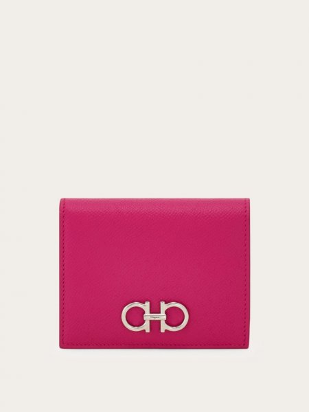 Ferragamo | Women's Gancini Compact Wallet - Cerise Pink