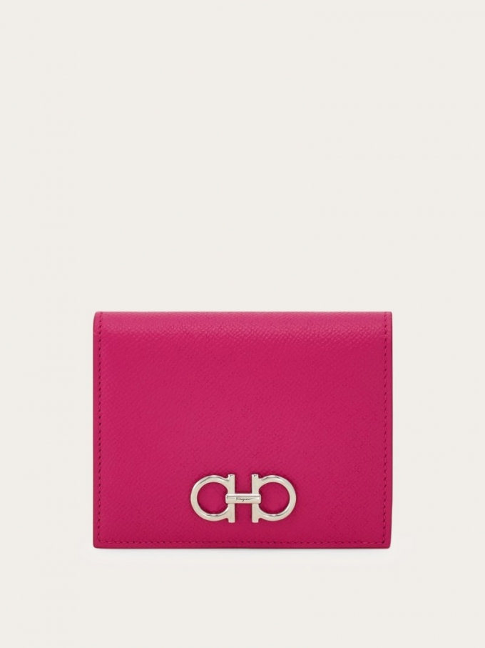 Ferragamo | Women's Gancini Compact Wallet - Cerise Pink