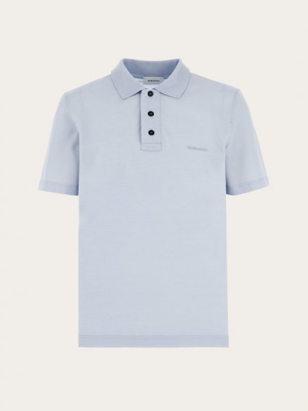 Ferragamo | Men's Polo Shirt - Light Blue