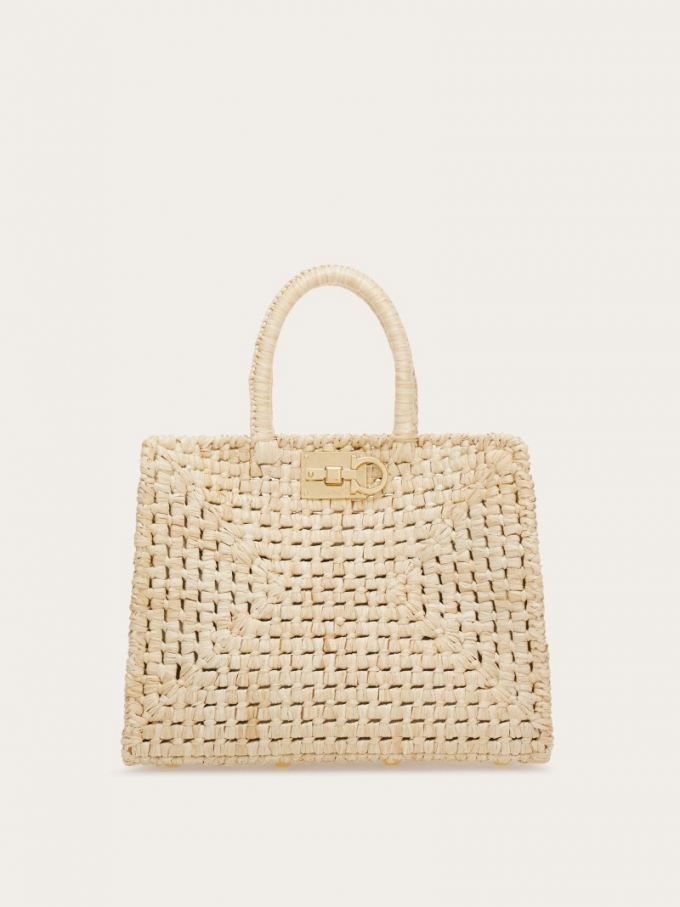 Ferragamo | Women's Studio Box Bag - Raffia