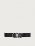 Ferragamo | Men's Reversible And Adjustable Gancini Belt - Black/Hickory