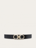 Ferragamo | Men's Reversible And Adjustable Gancini Belt - Black/Cocoa