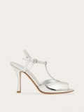 Ferragamo | Women's T-Strap Sandal - Silver