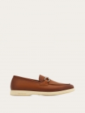 Ferragamo | Men's Casual Loafer With Gancini Ornament - Sella/Natural Nude