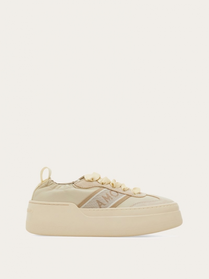 Ferragamo | Women's Wedge Sneaker - Mascarpone