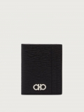 Ferragamo | Men's Gancini Credit Card Holder - Black/Ferragamo Red