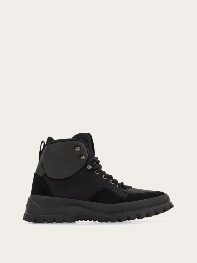 Ferragamo | Men's Hybrid Ankle Boot - Black