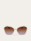 Ferragamo | Women's Sunglasses - Gold/Gradient Brown