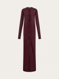 Ferragamo | Women's Lurex Longline Cardigan - Oxblood Lurex