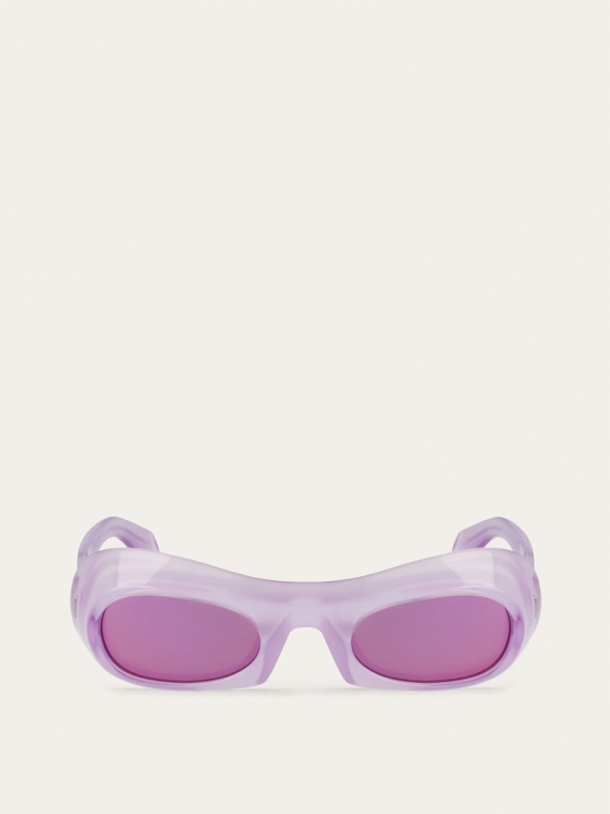 Ferragamo | Women's Sunglasses - Transparent Lilac/Grey