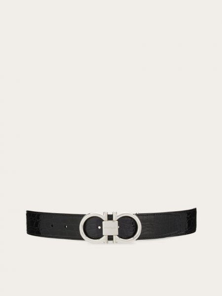 Ferragamo | Men's Adjustable Gancini Belt - Black