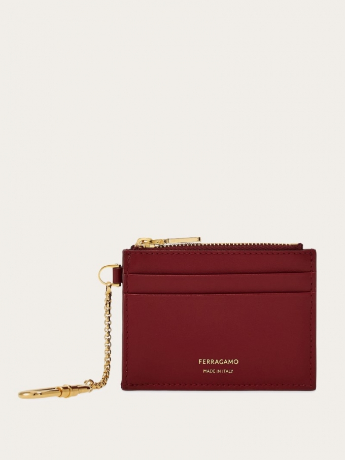 Ferragamo | Women's Card Holder With Key Holder - Bourgogne