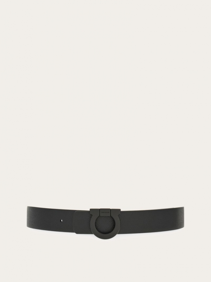 Ferragamo | Men's Fixed Gancini Belt - Black