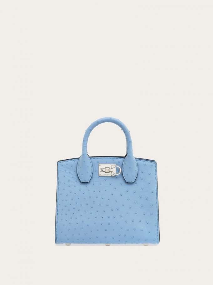 Ferragamo | Women's Studio Box Bag - Sky Blue