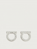 Ferragamo | Women's Gancini Crystals Earrings - Palladium (L)