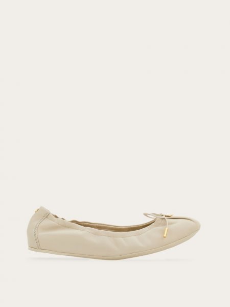 Ferragamo | Women's Elasticated Ballet Flat - Mascarpone