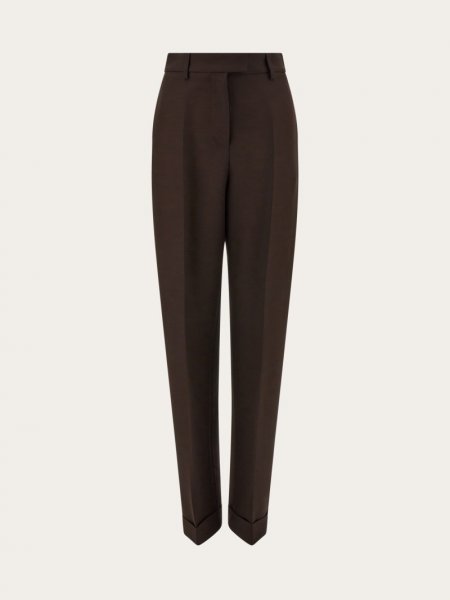 Ferragamo | Women's Turn Up Trouser - Espresso