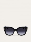 Ferragamo | Women's Sunglasses - Black/Gradient Grey