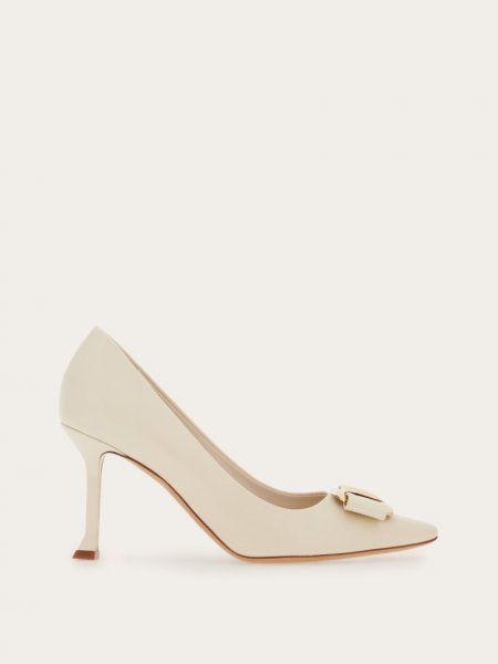 Ferragamo | Women's New Vara Plate Pump - Mascarpone