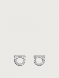 Ferragamo | Women's Gancini Crystals Earrings - Palladium (S)