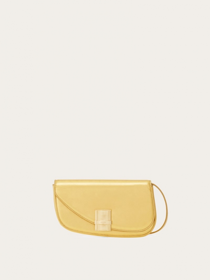 Ferragamo | Women's Fiamma Mini Crossbody Bag - Gold