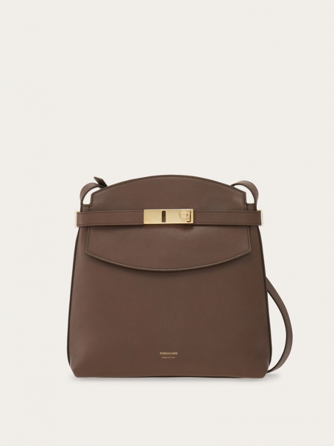 Ferragamo | Women's Hug Messenger Bag - Clay