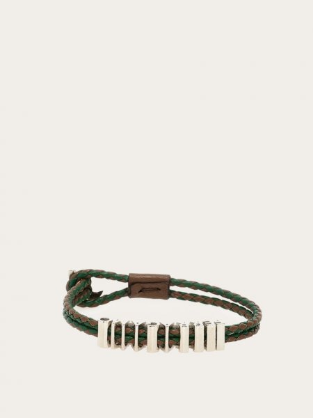 Ferragamo | Men's Bracelet - Mis 17 - Green/Clay