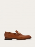 Ferragamo | Men's Moccasin With Gancini Ornament - Brown