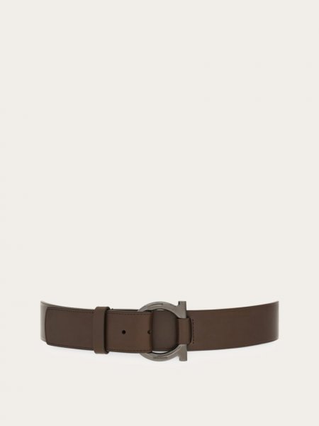 Ferragamo | Men's Fixed Gancini Belt - Testa Di Moro