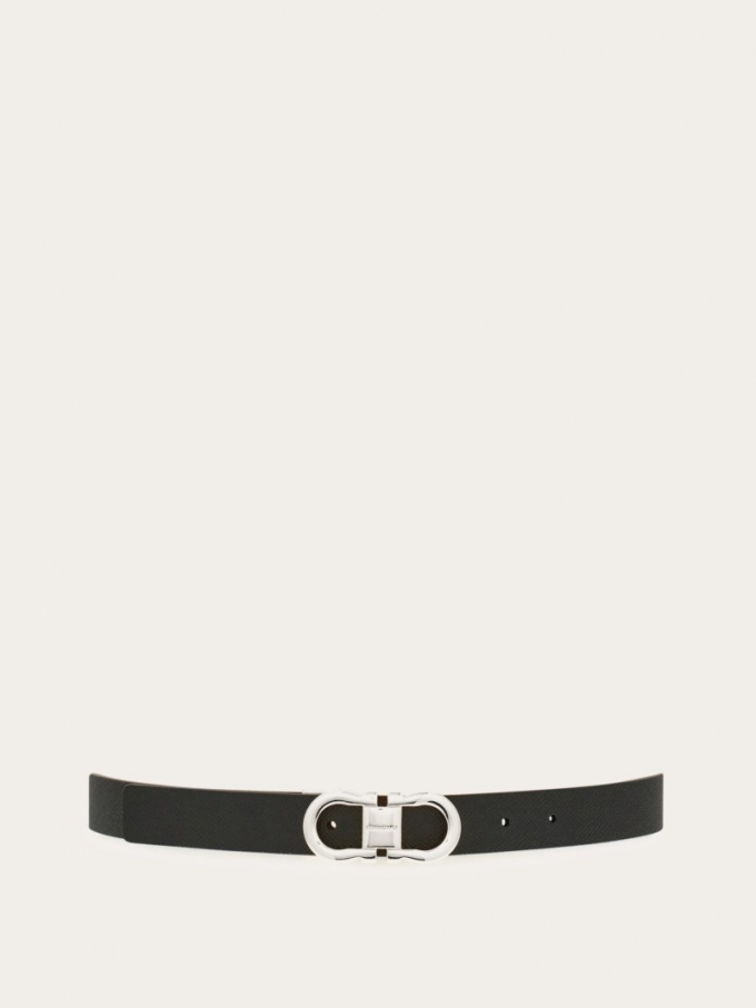 Ferragamo | Women's Adjustable And Reversible Gancini Belt - Cognac/Black