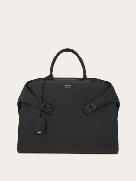 Ferragamo | Men's Hug Briefcase - Black