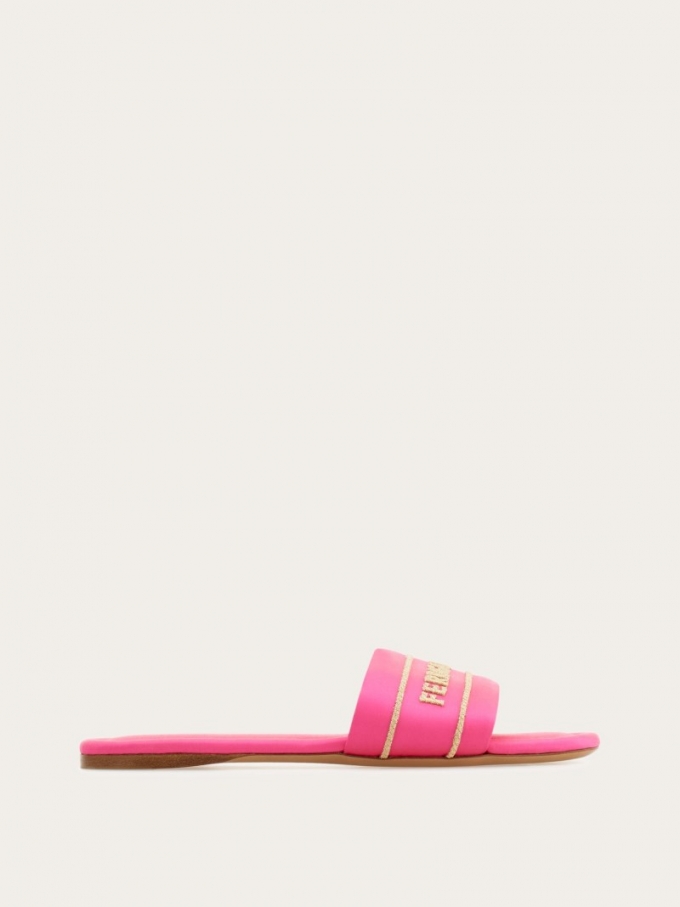 Ferragamo | Women's Slide With Logo - Fuchsia